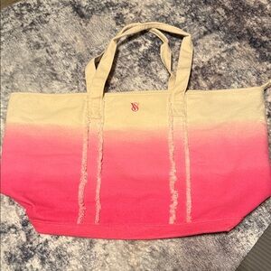 Stylish Victoria Secret Pink Ombre canvas Tote Bag